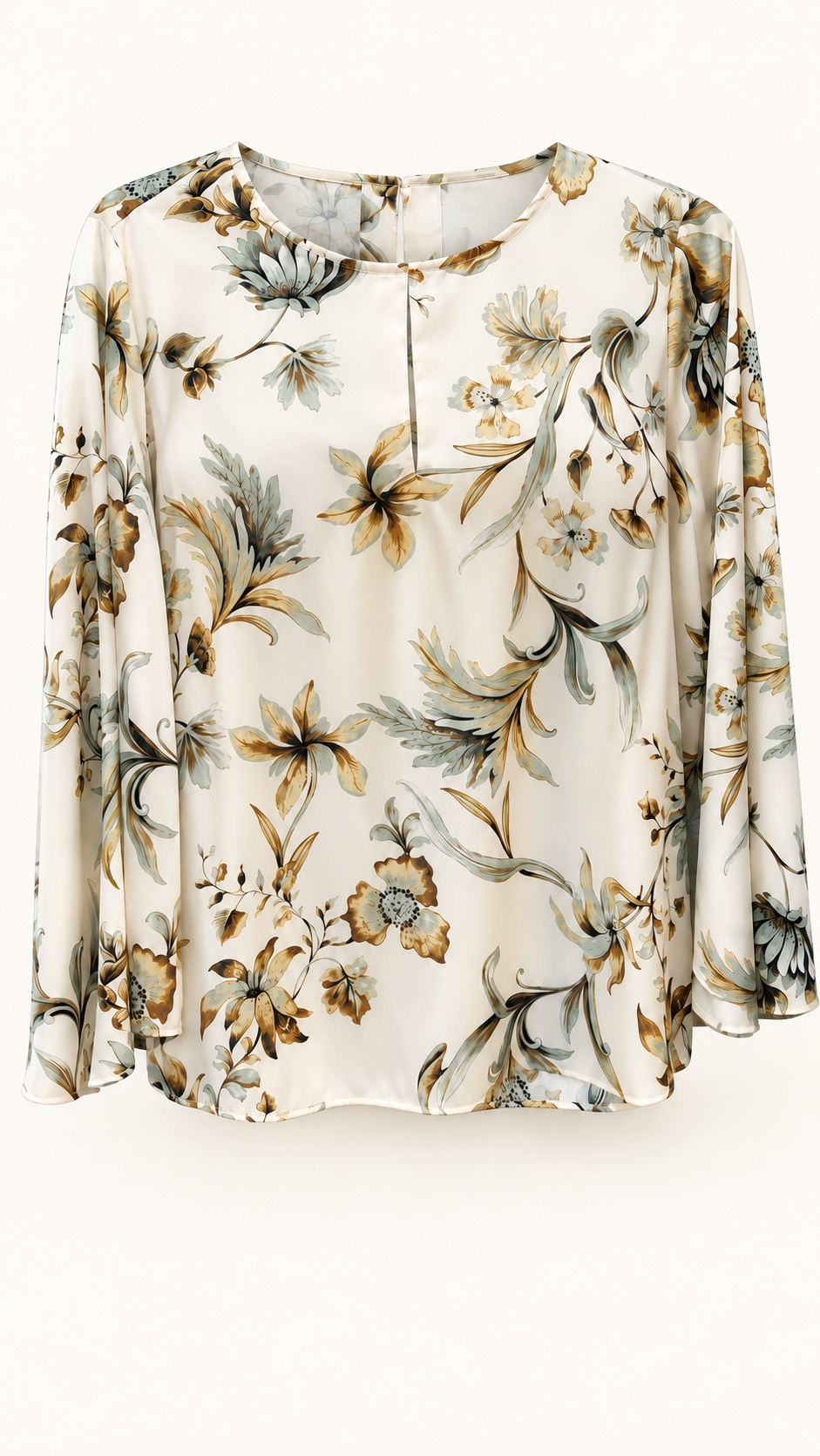Blusa marfil botánica de caída suave
