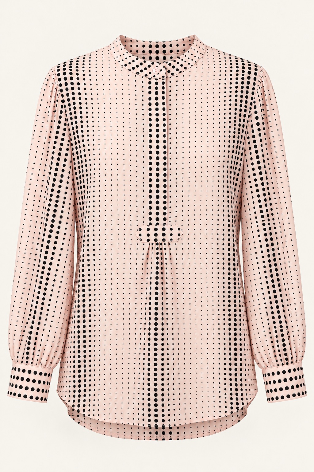 Blusa rosa con puntos negros