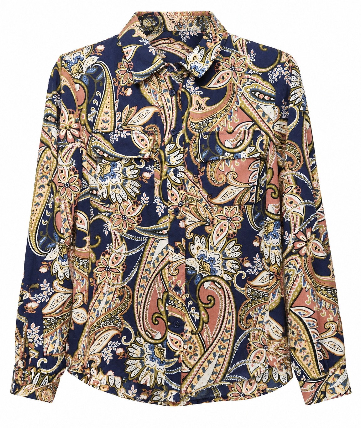 Camisa paisley azul marino
