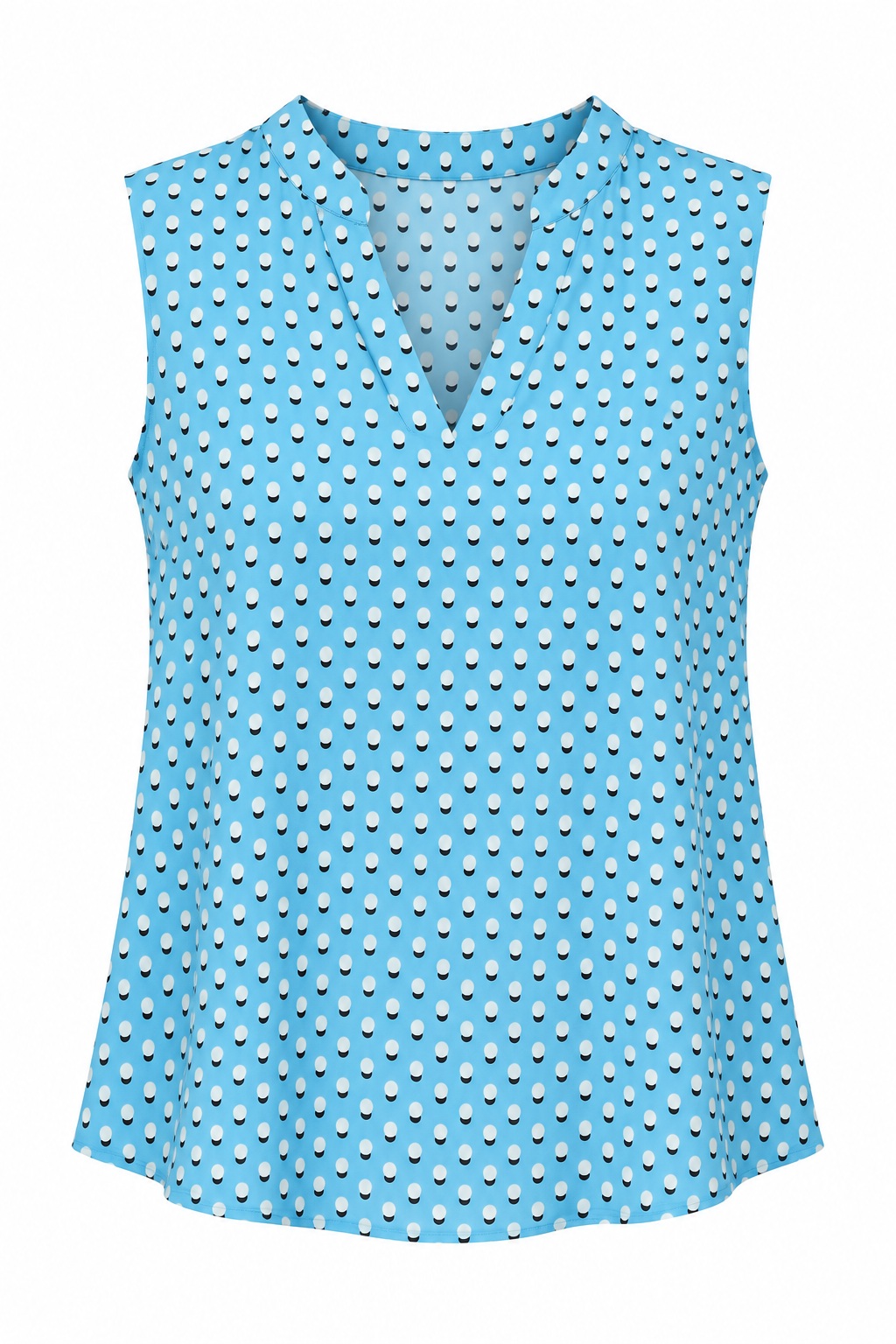 Blusa de lunares con escote en V