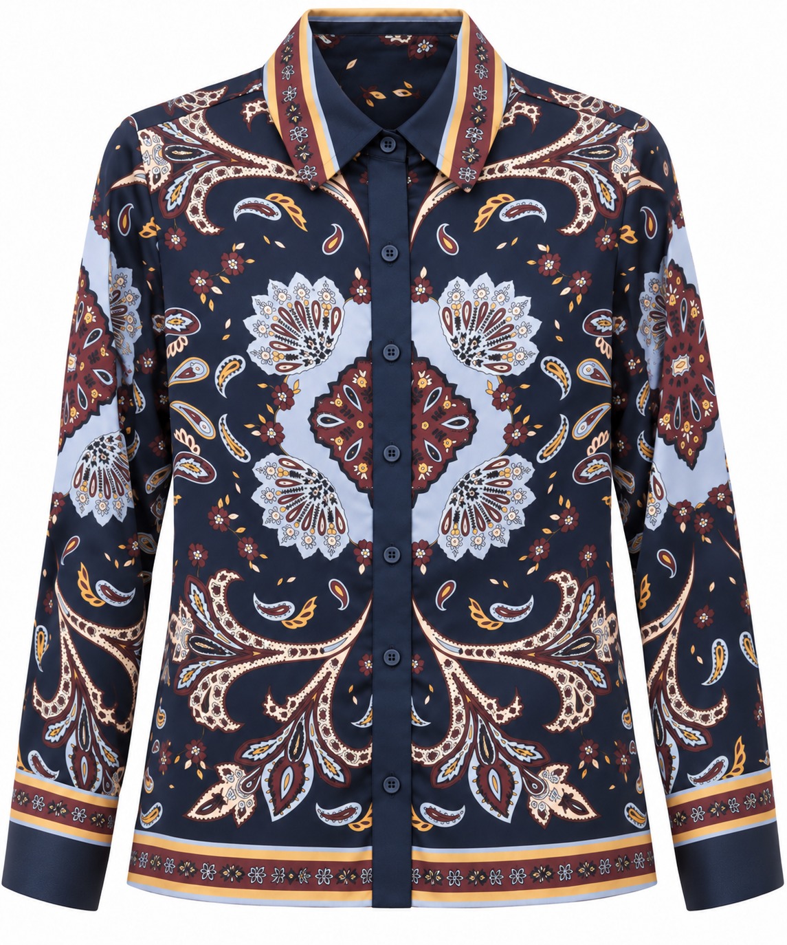 Camisa paisley azul marino