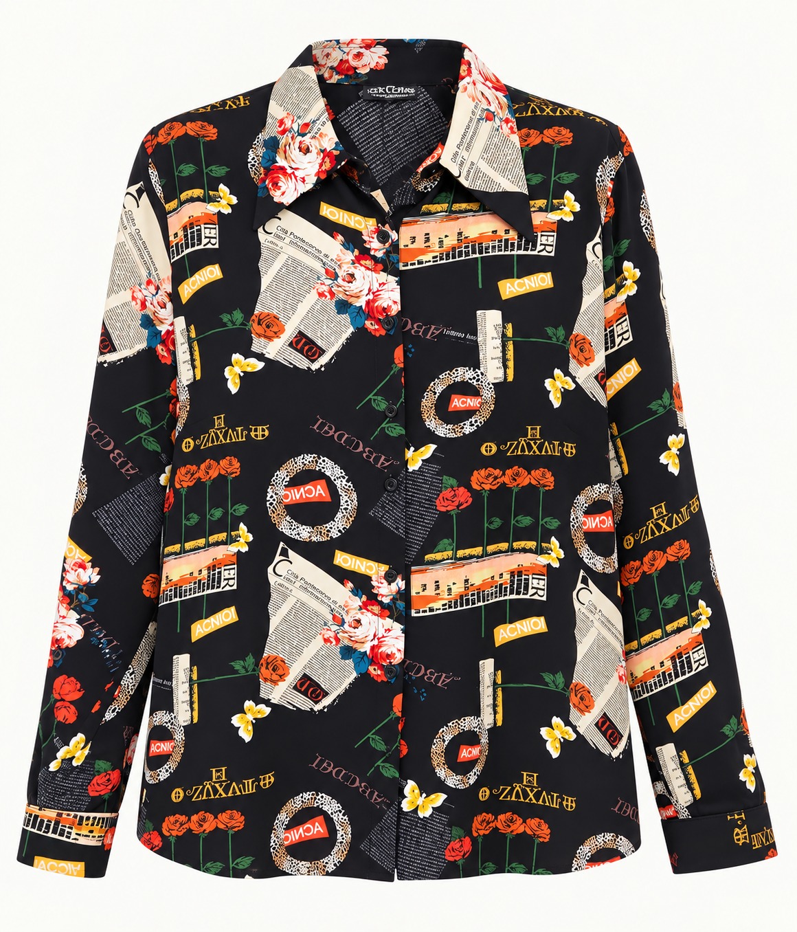Blusa estampado collage