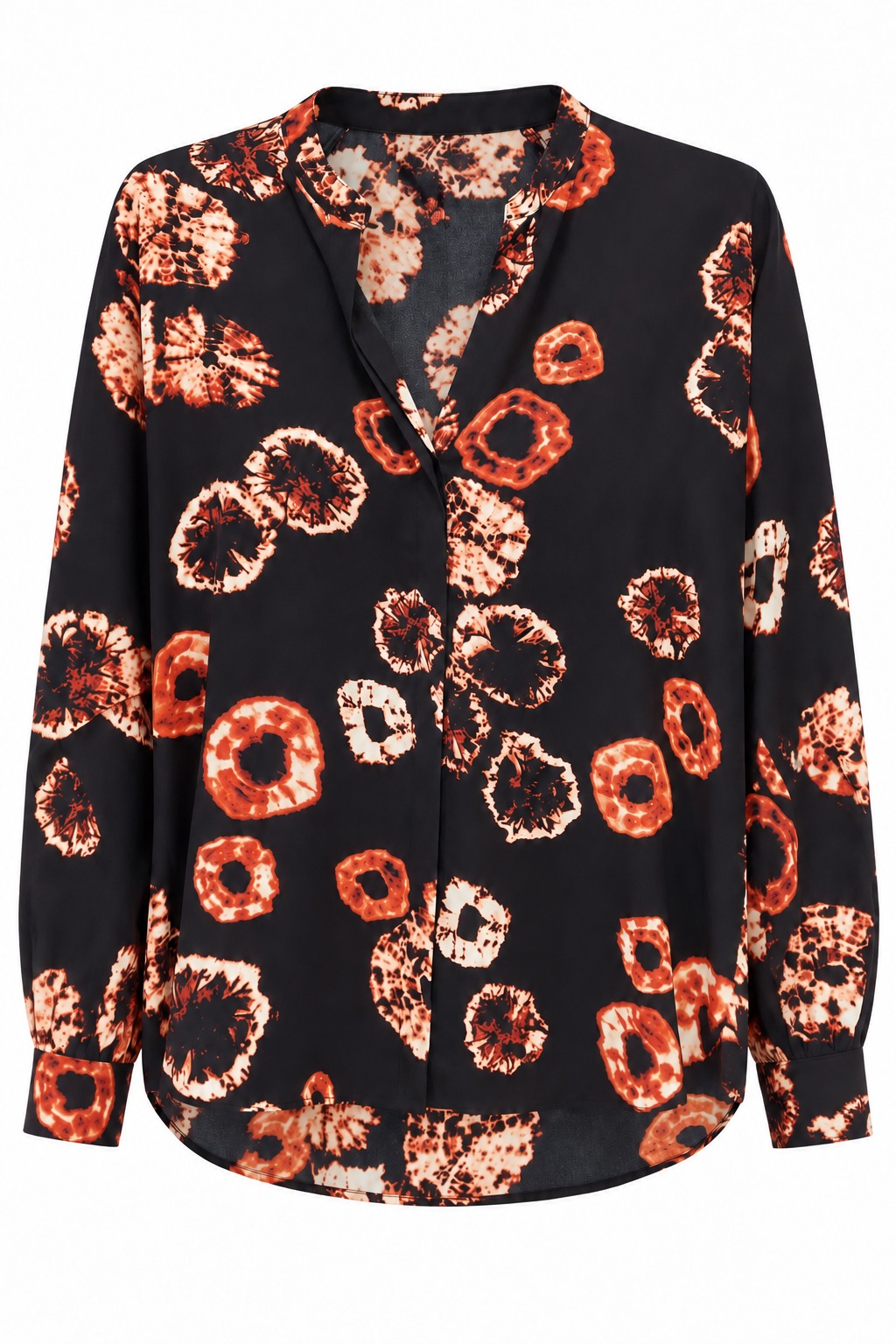 Blusa floral de anillos