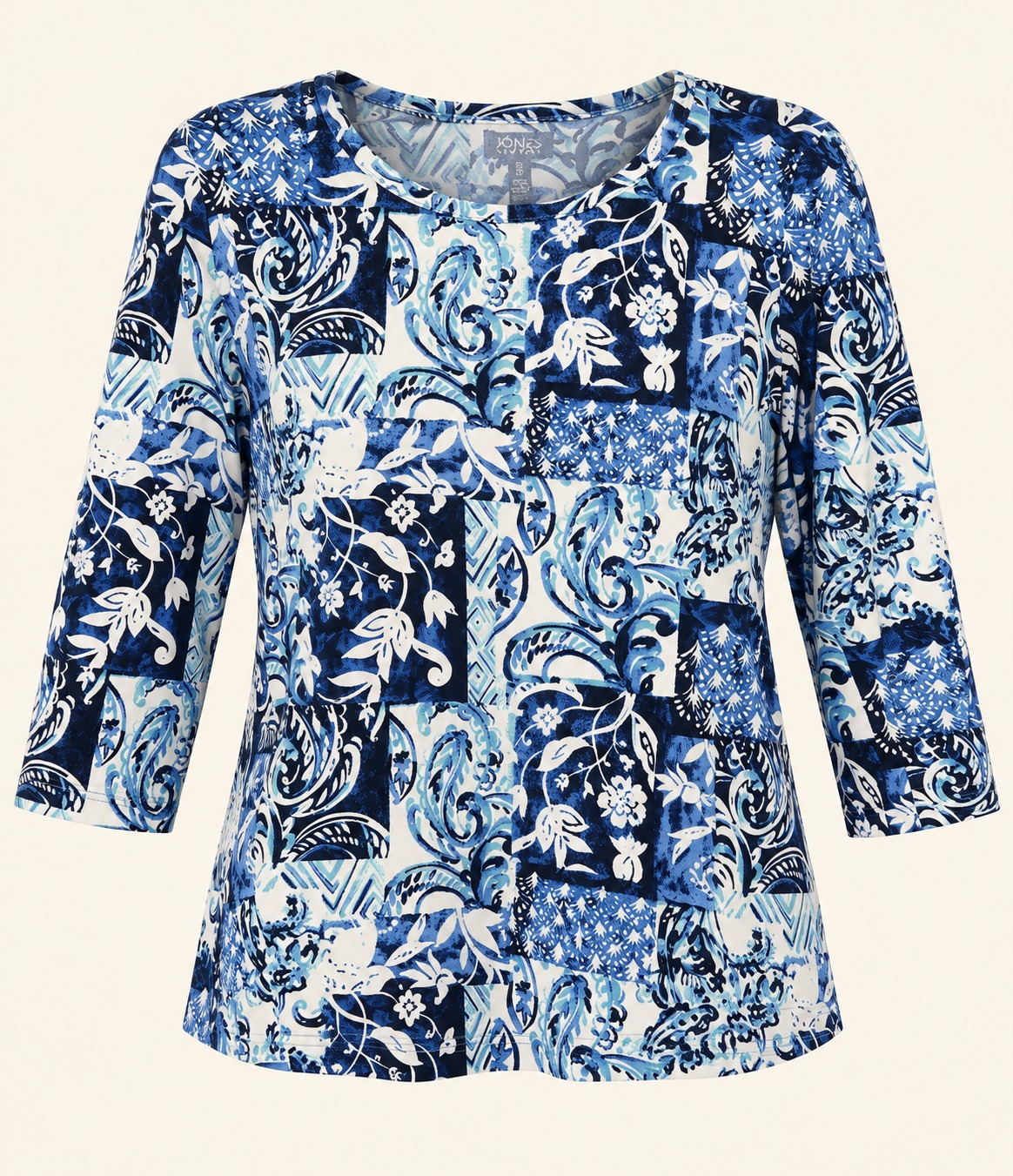 Blusa paisley en tonos azules