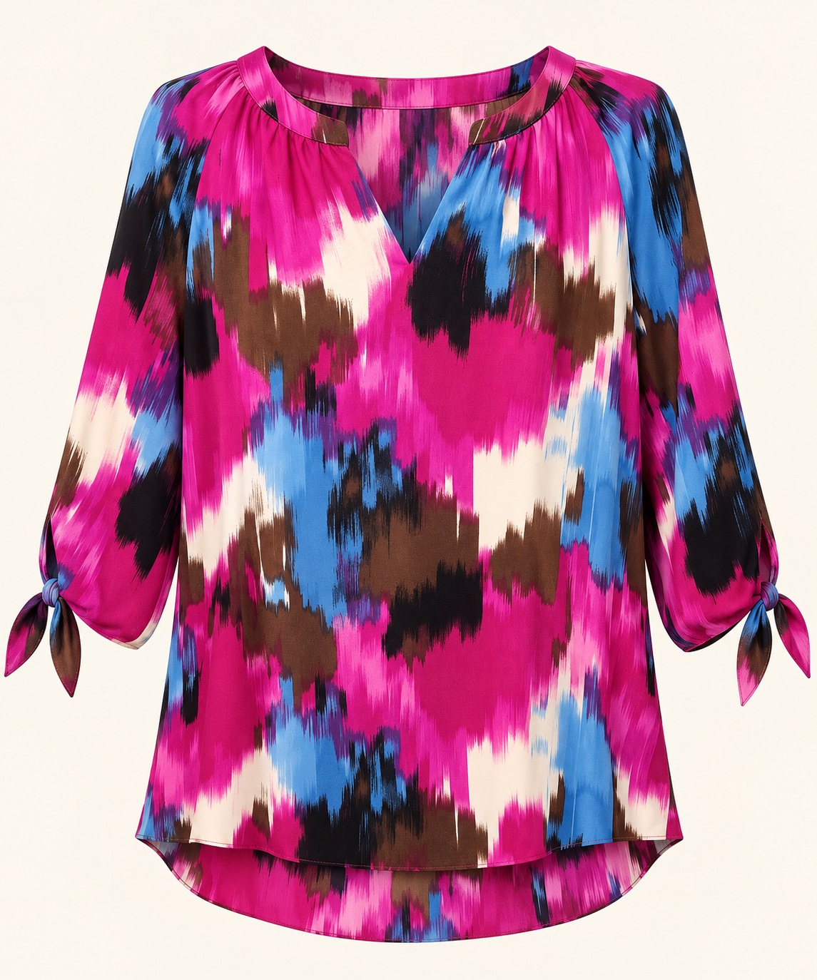 Blusa de pinceladas fucsia