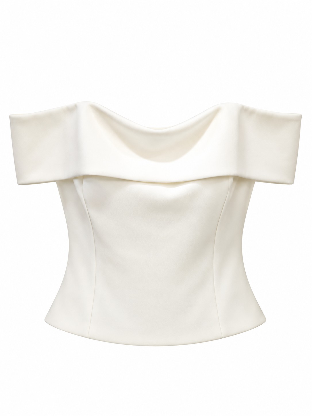 Blusa marfil de hombros descubiertos — Marfil