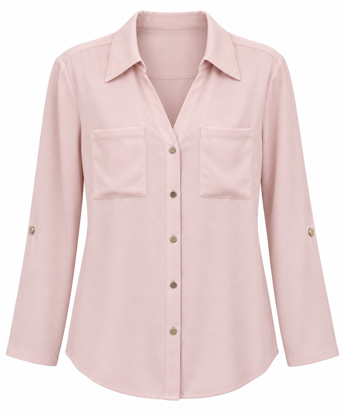 Camisa rosa con bolsillos — Rosa