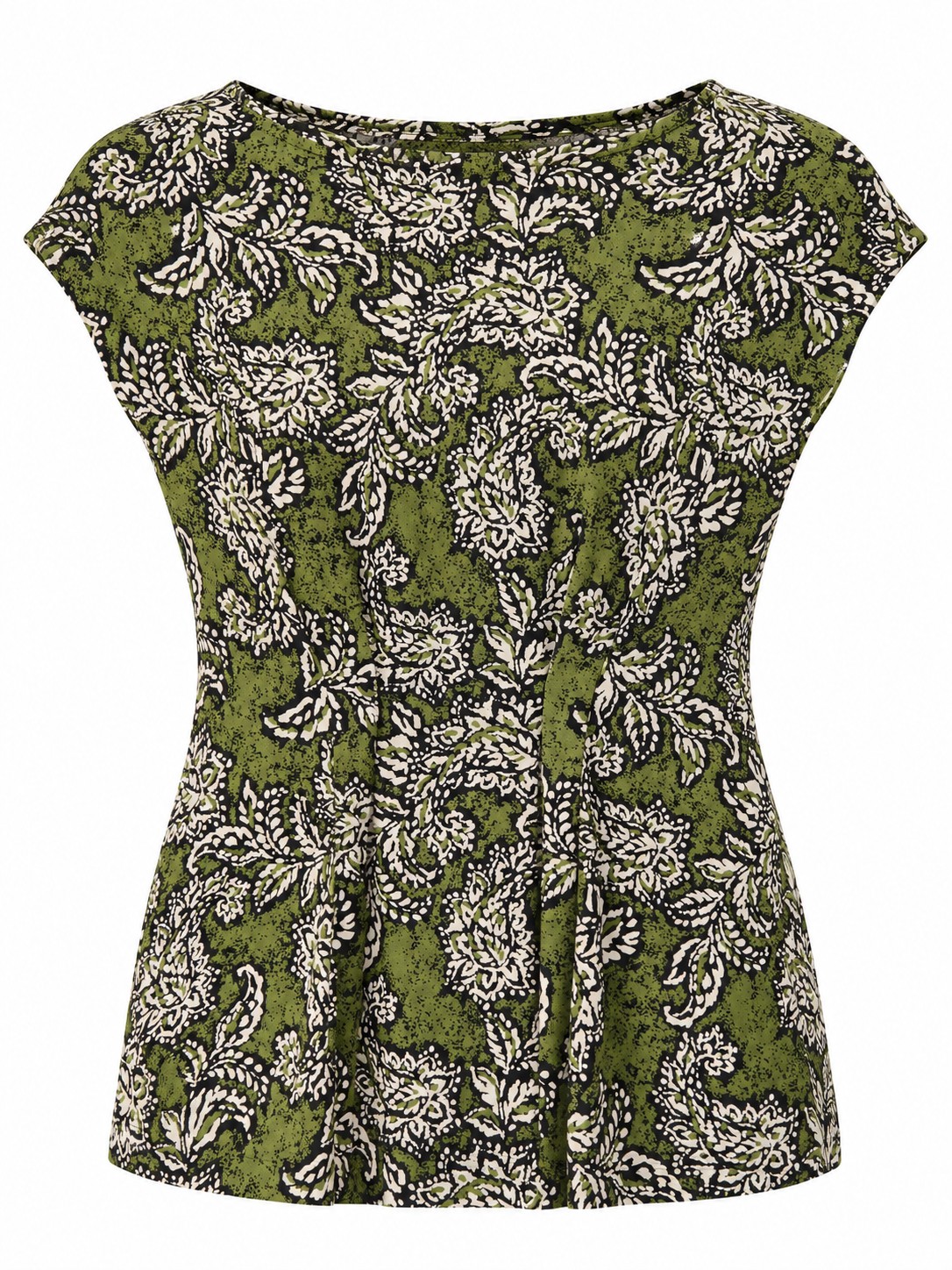 Blusa estampada verde y negra — Verde estampado