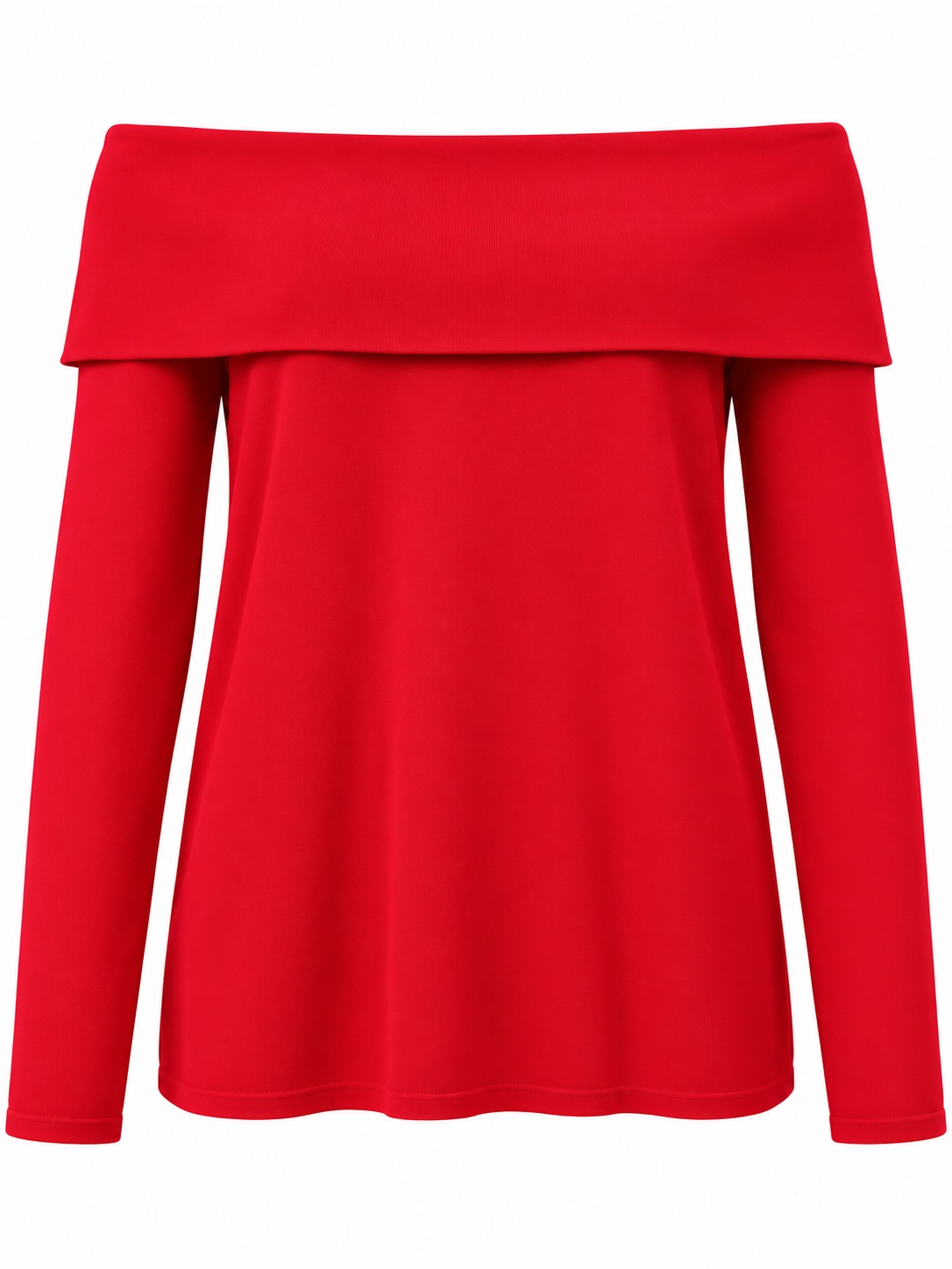 Blusa roja de hombros descubiertos — Rojo
