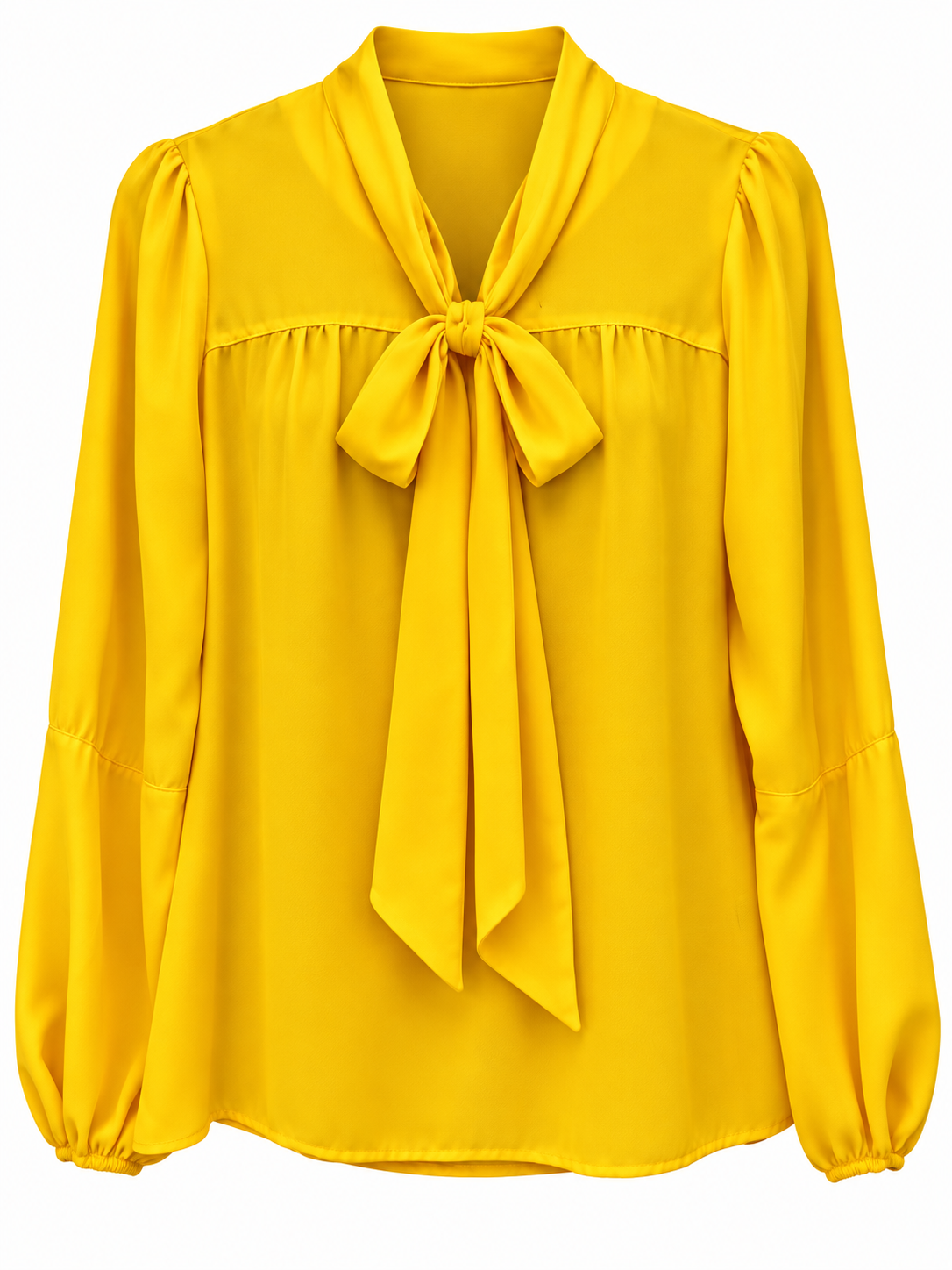 Blusa amarilla con lazo — Amarillo